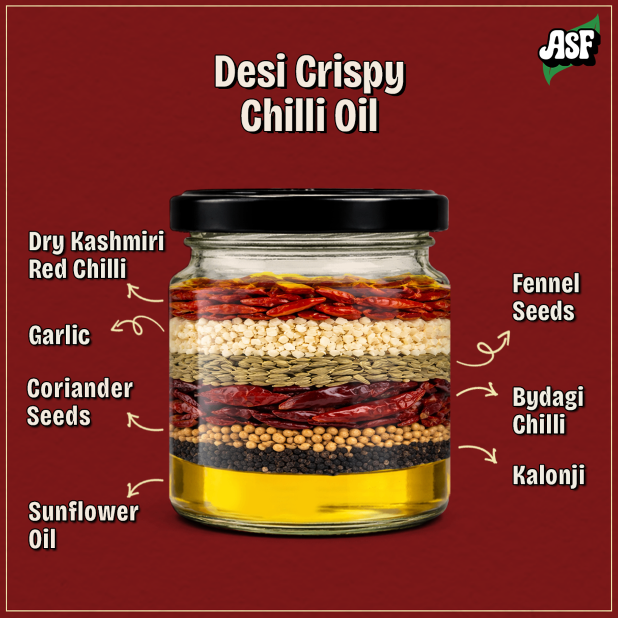 ASF Desi Crispy Chilli Oil | 180g