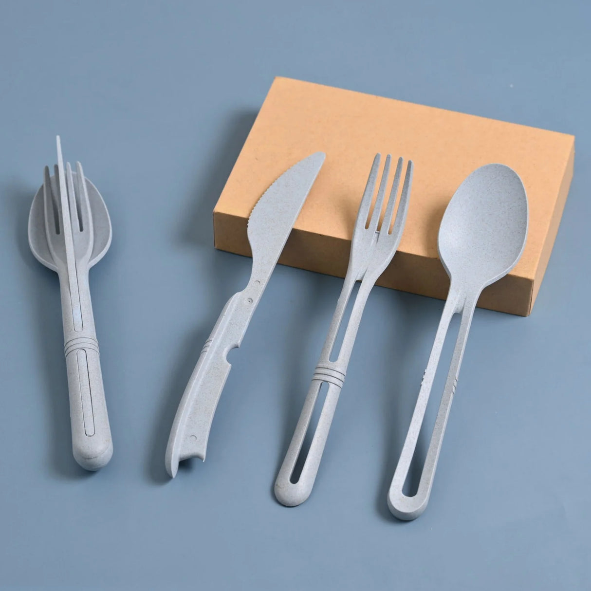 FRENVI Travel Cutlery (3-in-1) | Set of 4