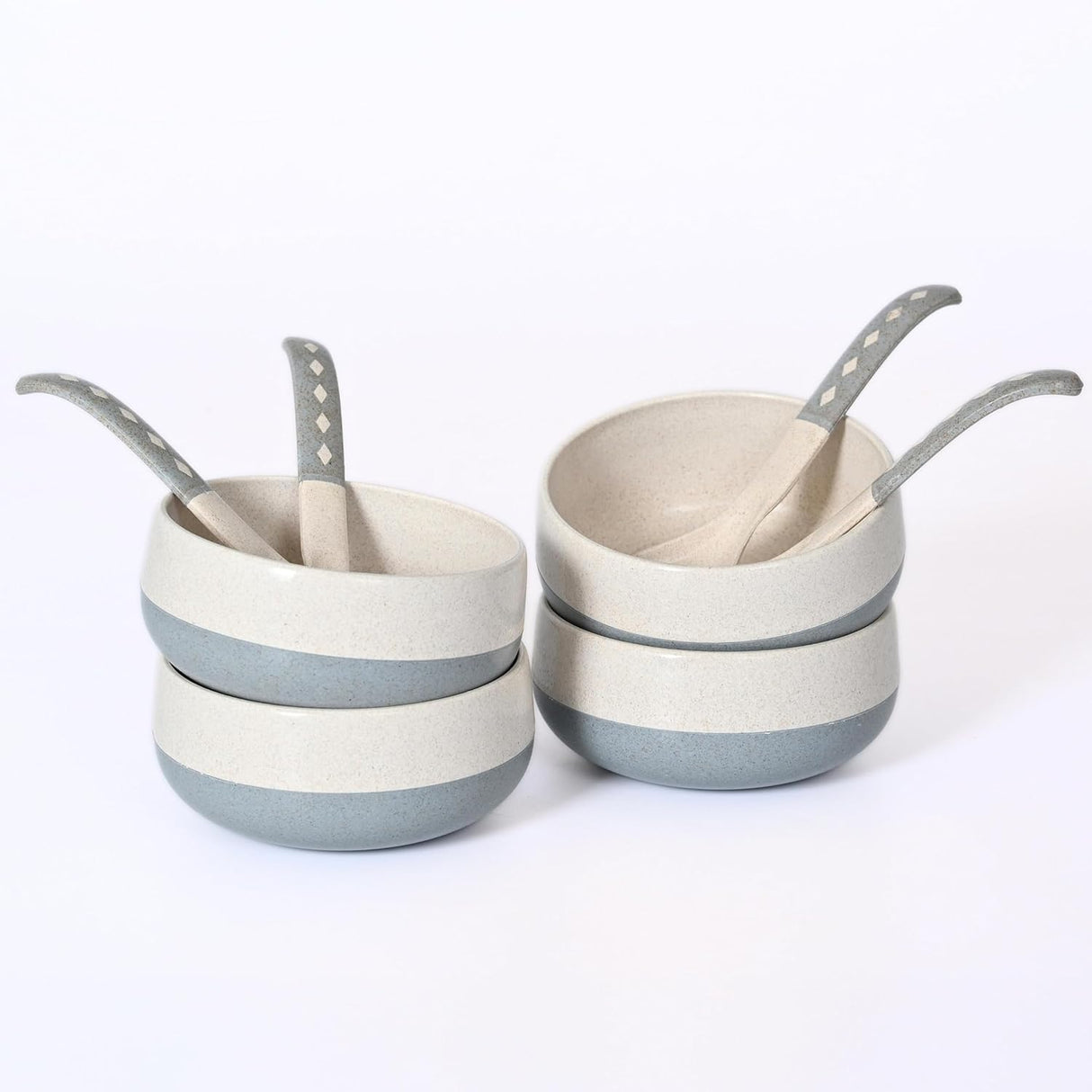 FRENVI Kids Feeding Bowl with Spoon 250 ml | 4 Pcs