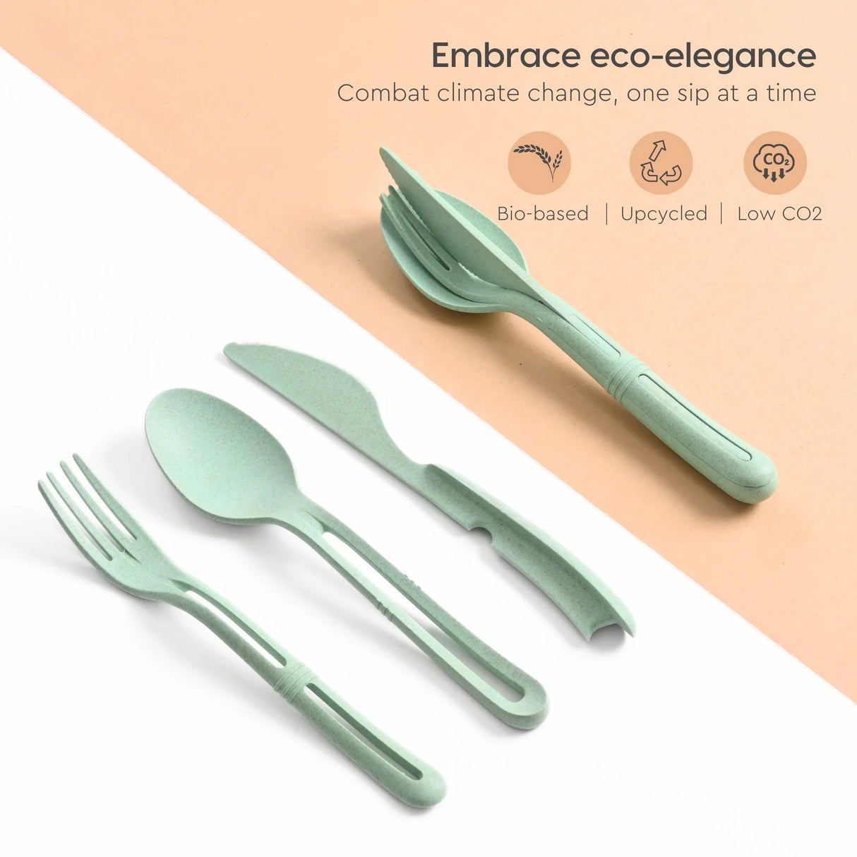 FRENVI Travel Cutlery (3-in-1) | Set of 4