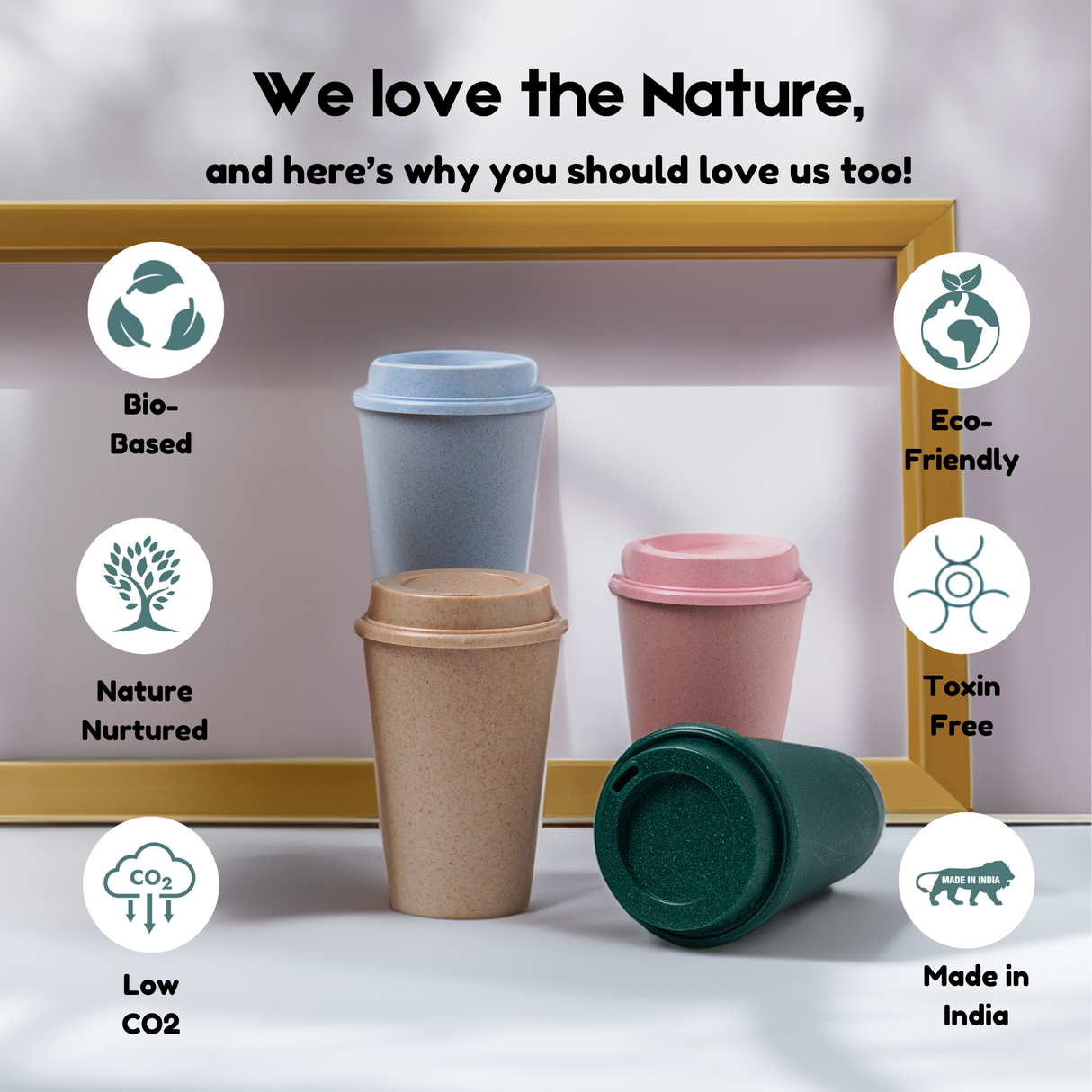 FRENVI Sipper Cup 360 ml | 4 pcs