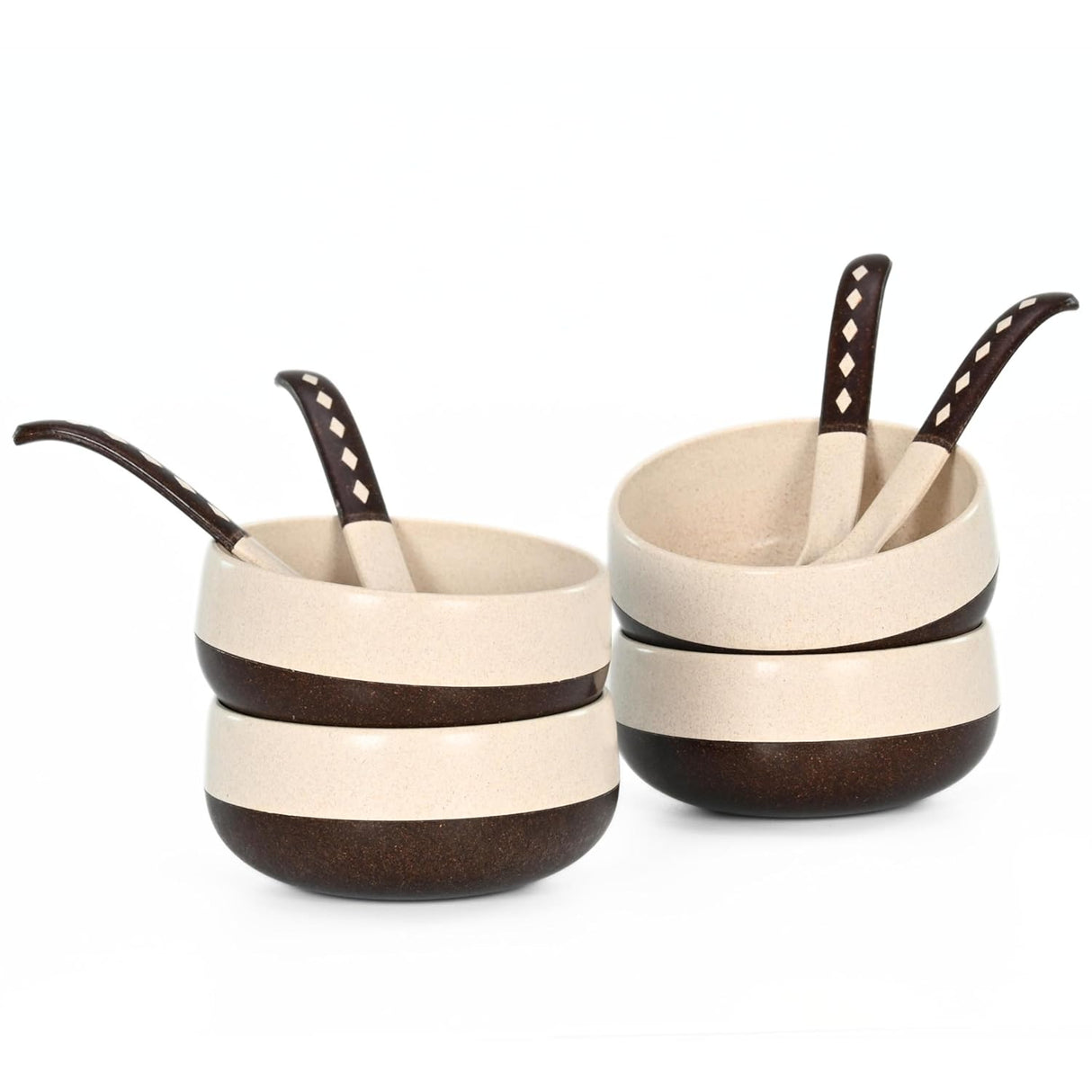 FRENVI Kids Feeding Bowl with Spoon 250 ml | 4 Pcs