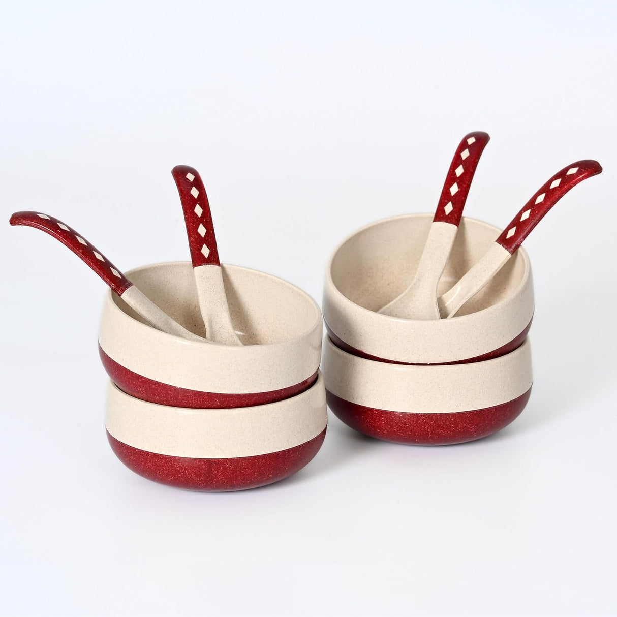 FRENVI Kids Feeding Bowl with Spoon 250 ml | 4 Pcs