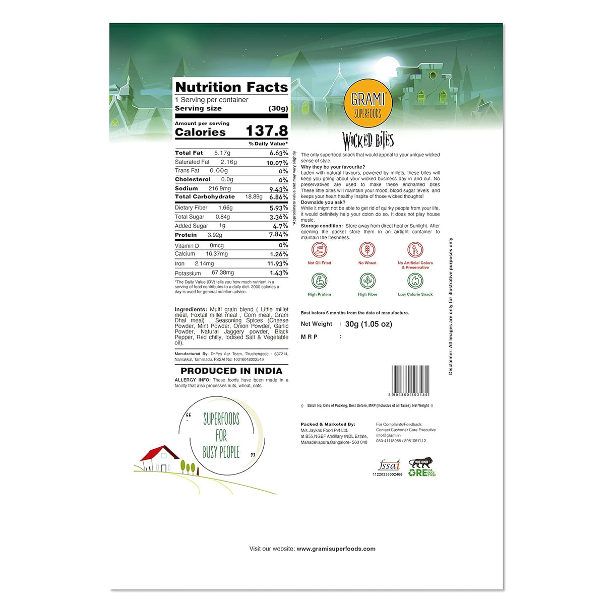 GRAMI Assorted Millet Wicked Bites - Pack of 4