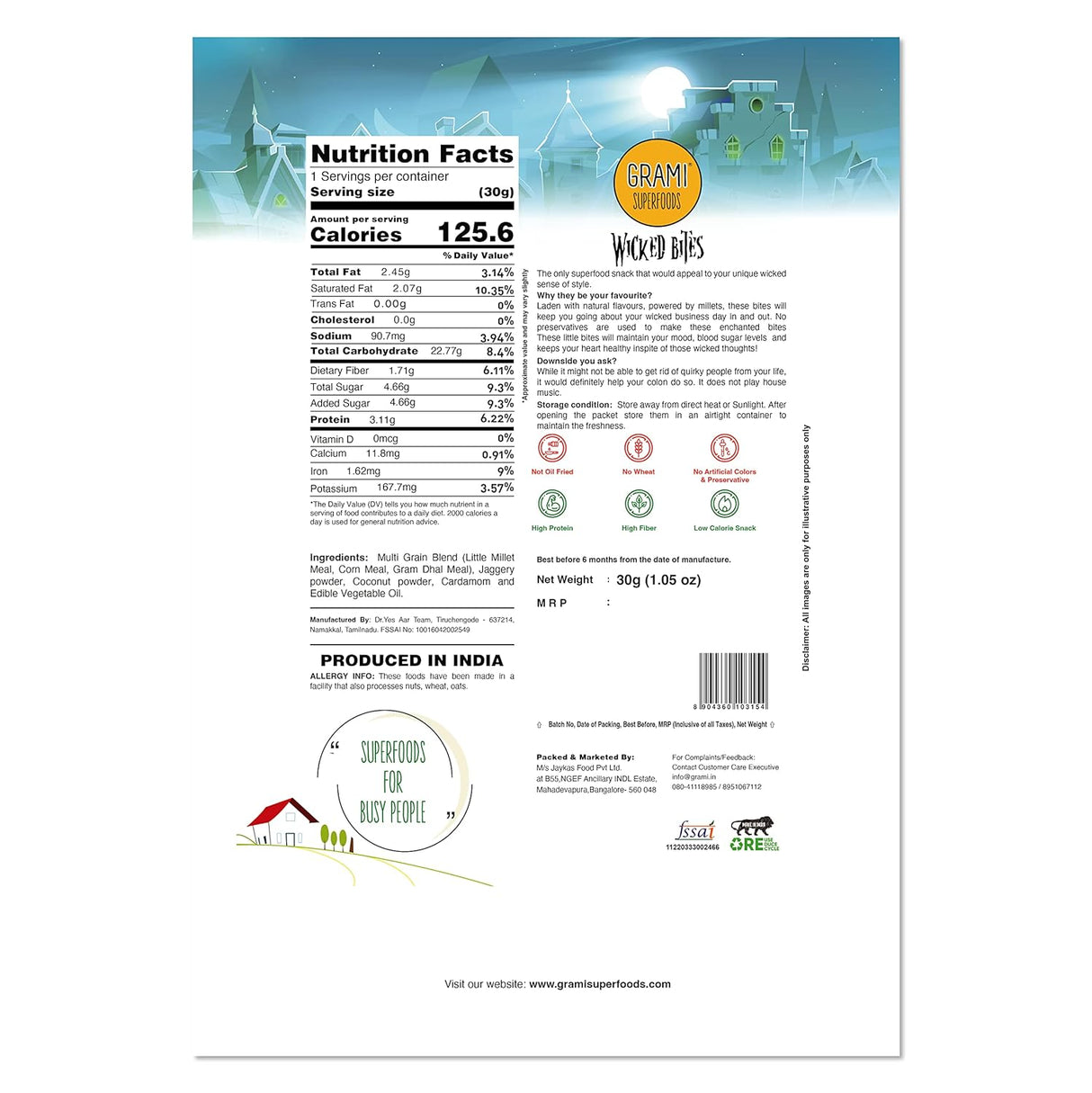 GRAMI Assorted Millet Wicked Bites - Pack of 4