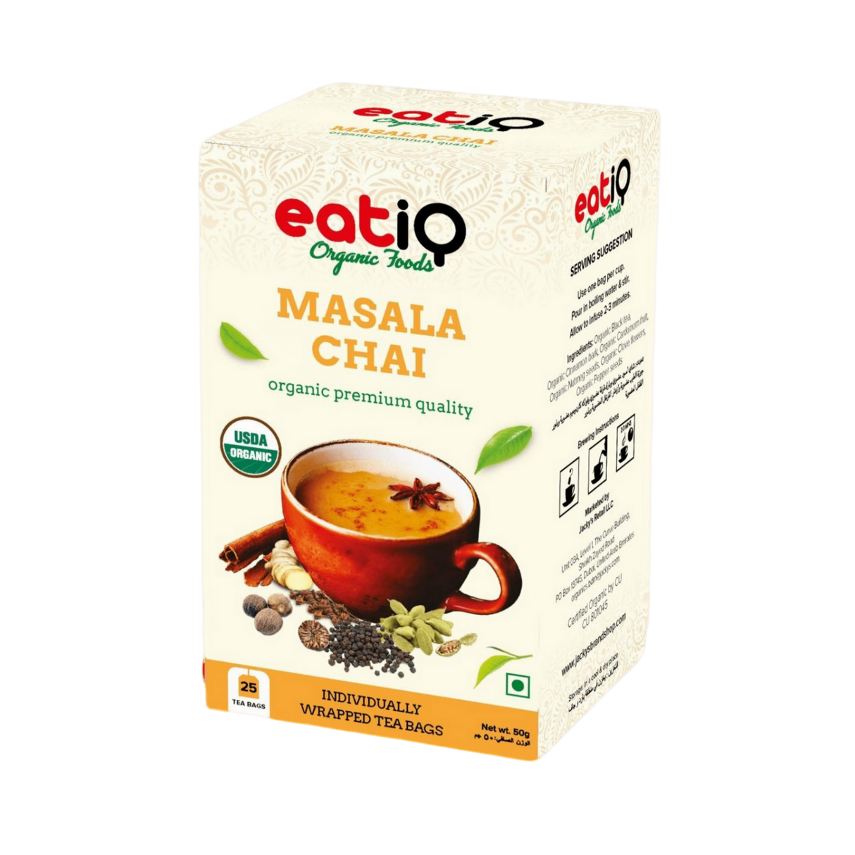EATIQ Organic Masala Chai | 25 Pcs x 2 g