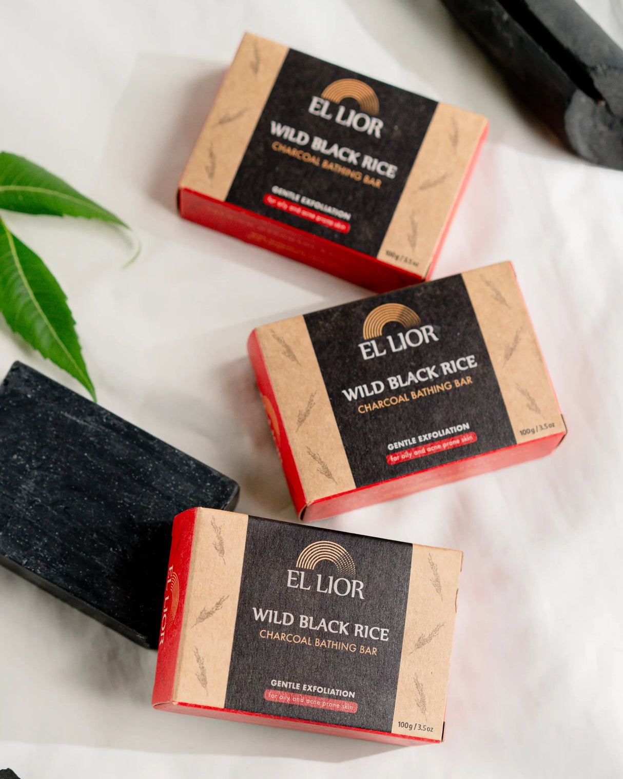 EL LIOR Wild Black Rice Charcoal bathing bar