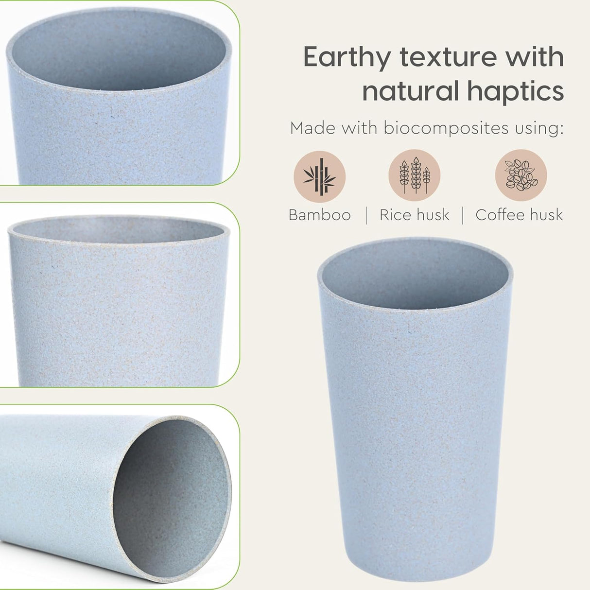 FRENVI Frosted Tumbler Cup 250 ml | 4 pcs