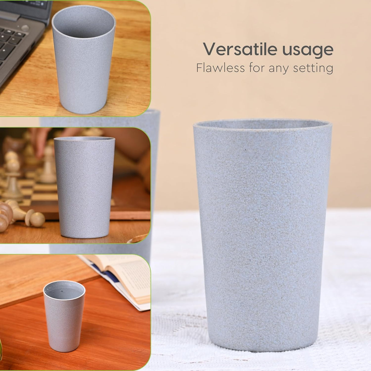 FRENVI Frosted Tumbler Cup 250 ml | 4 pcs
