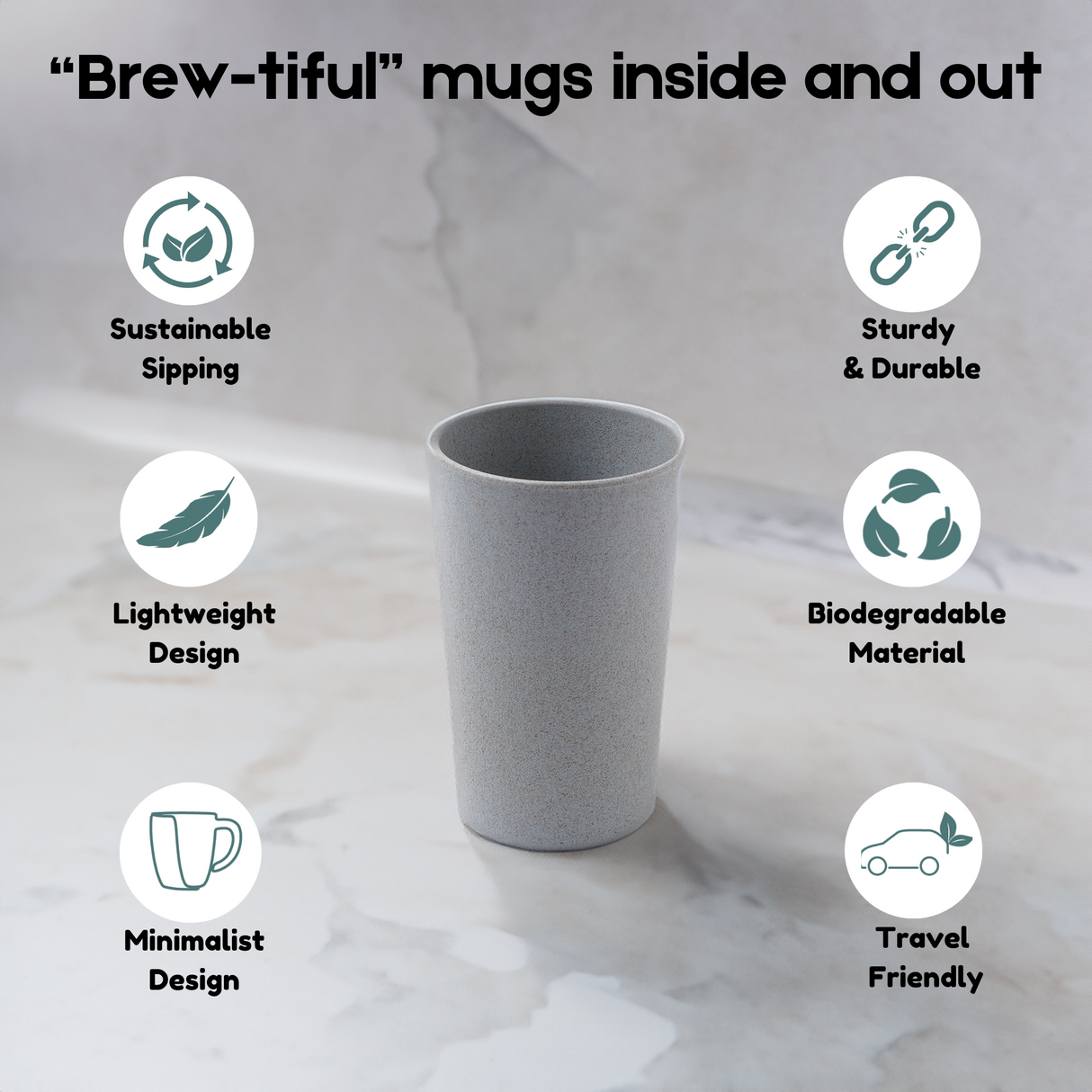 FRENVI Frosted Tumbler Cup 250 ml | 4 pcs