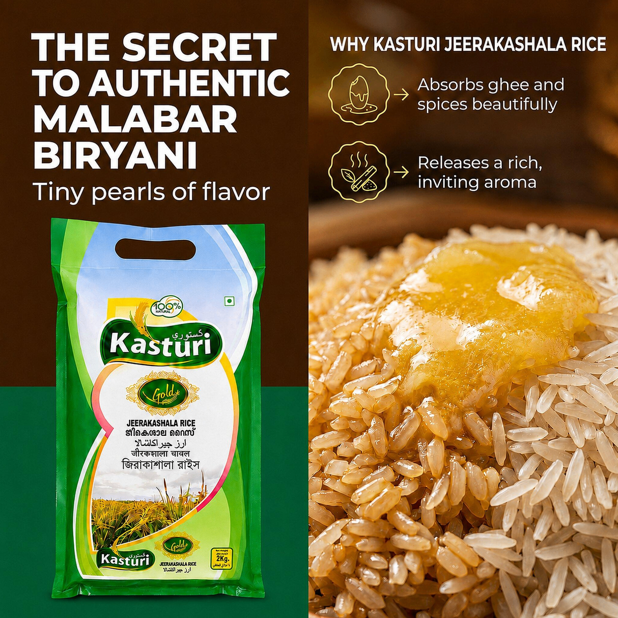 Kasturi Gold Jeerakasala Ghee Rice 2kg