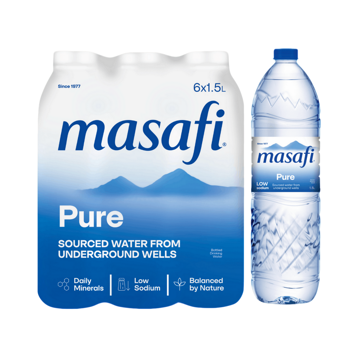 MASAFI Pure water | 6 pcs x 1.5 Litres