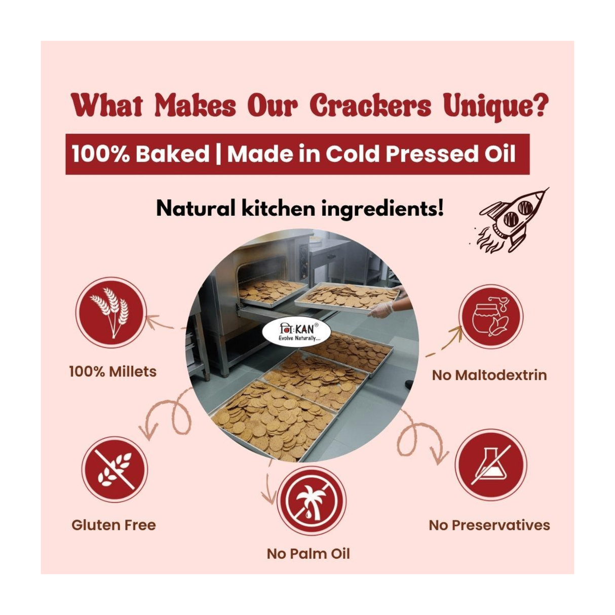 NIHKAN Ragi Masala Crackers | 100g