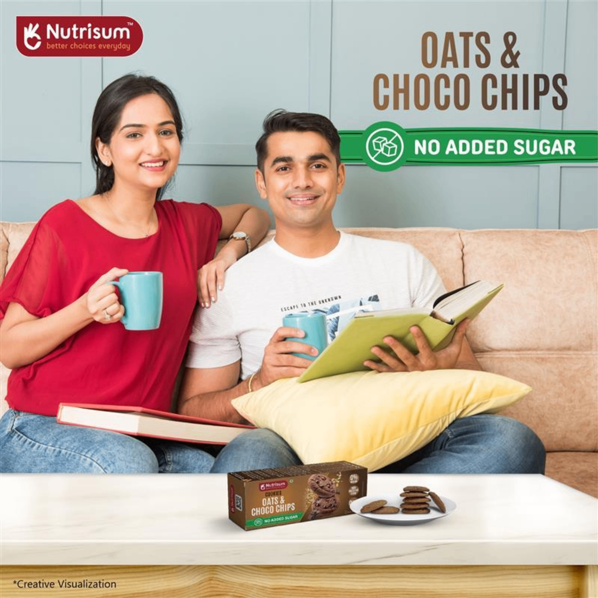 Nutrisum Oats Cookies- Choco Chip | 70g