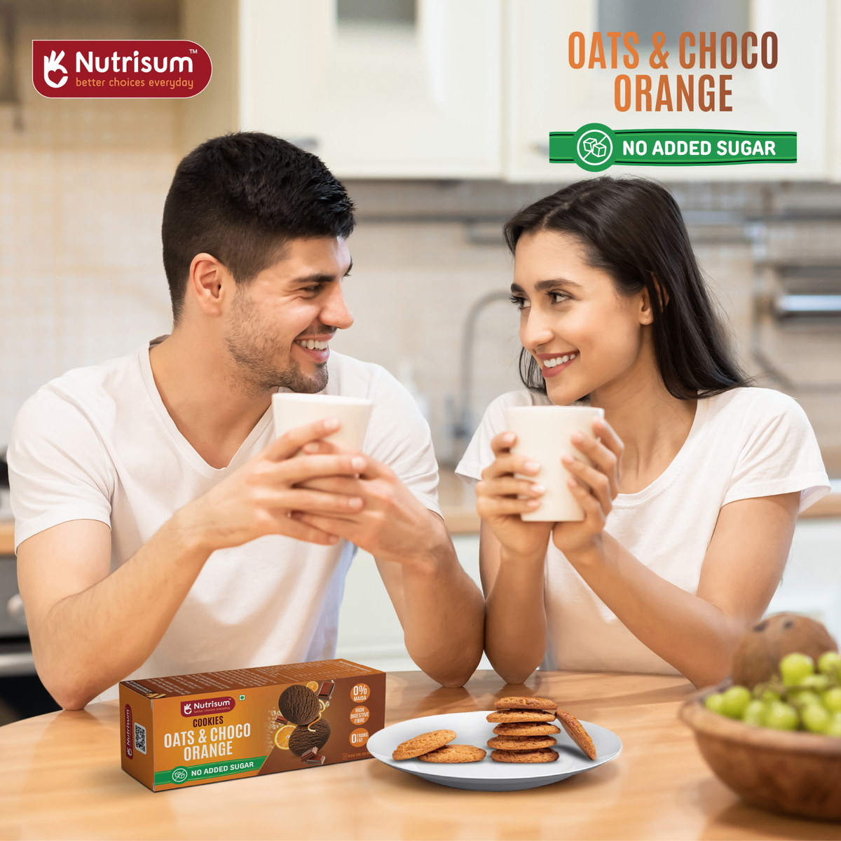 Nutrisum Oats Cookies - Chocolate Orange | 70g