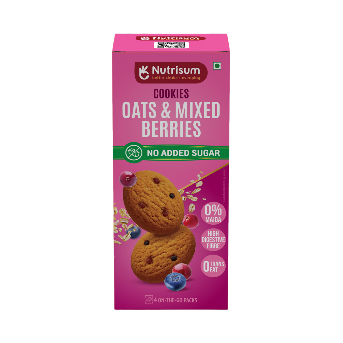 Nutrisum Oats Cookies -Mixed Berries | 70g