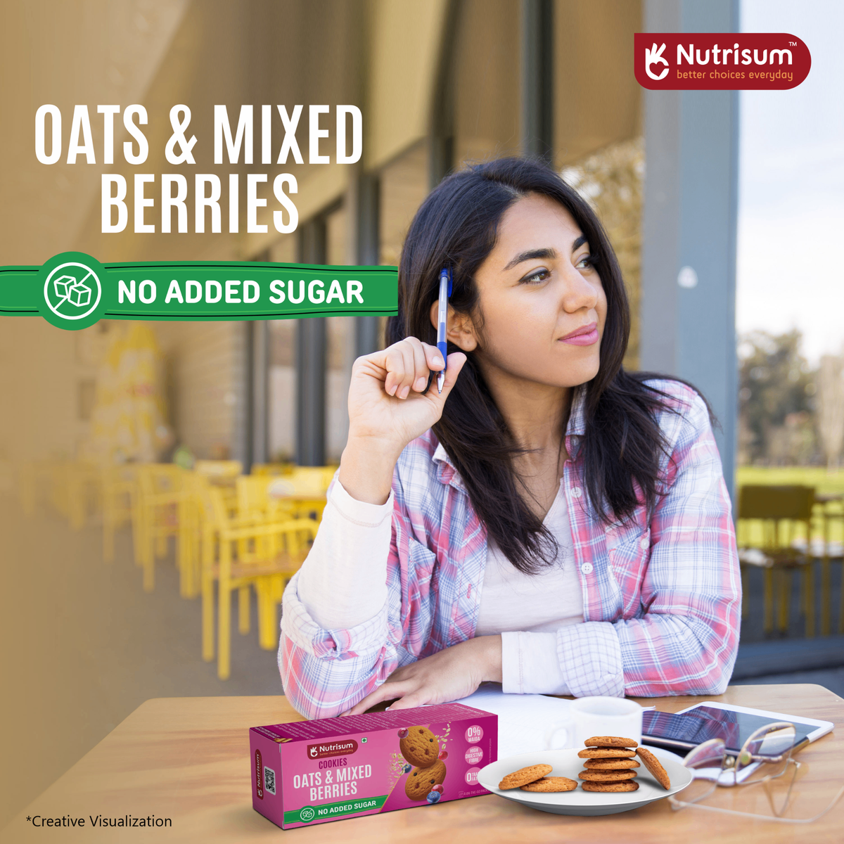 Nutrisum Oats Cookies -Mixed Berries | 70g