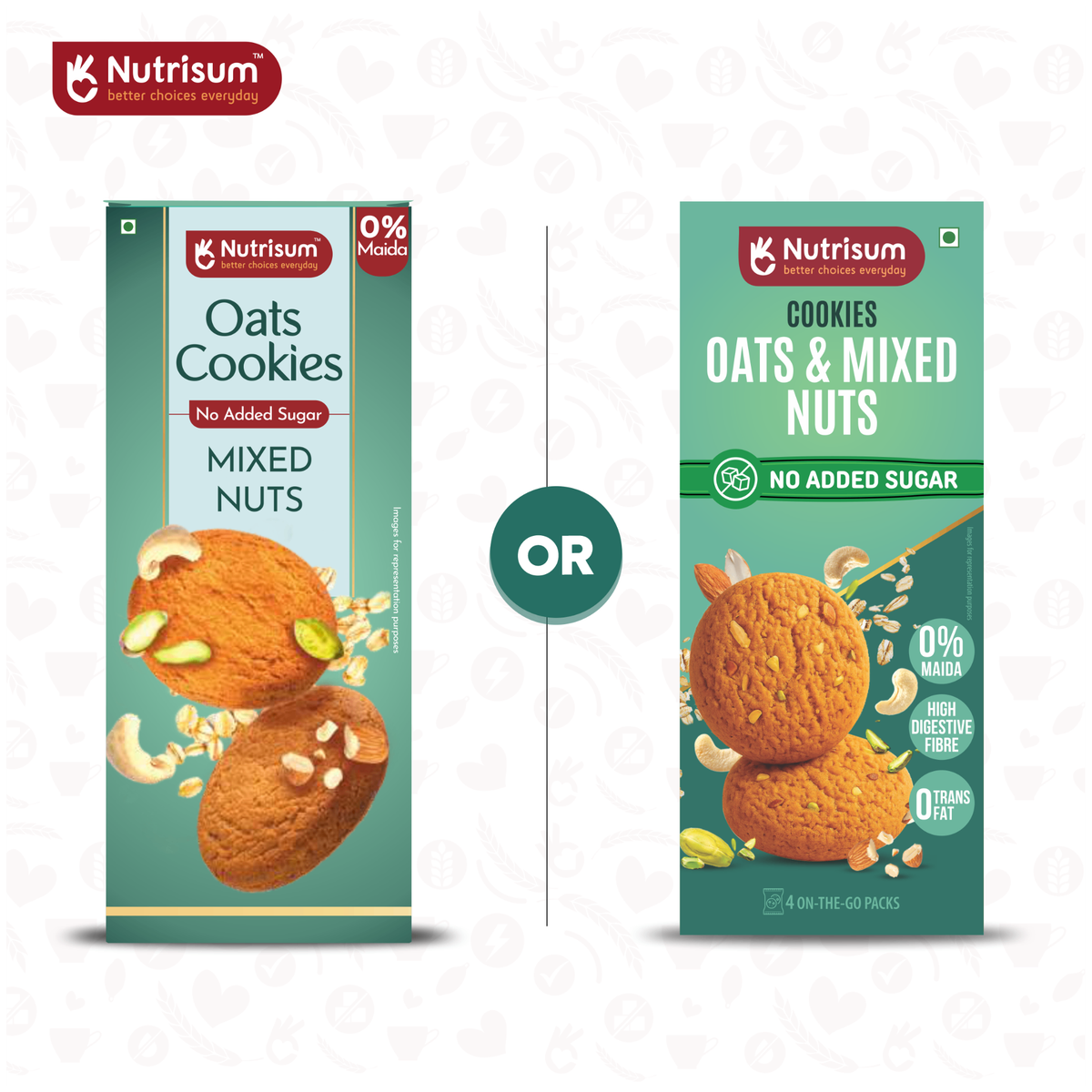 Nutrisum Oats Cookies - Mixed Nuts | 70g