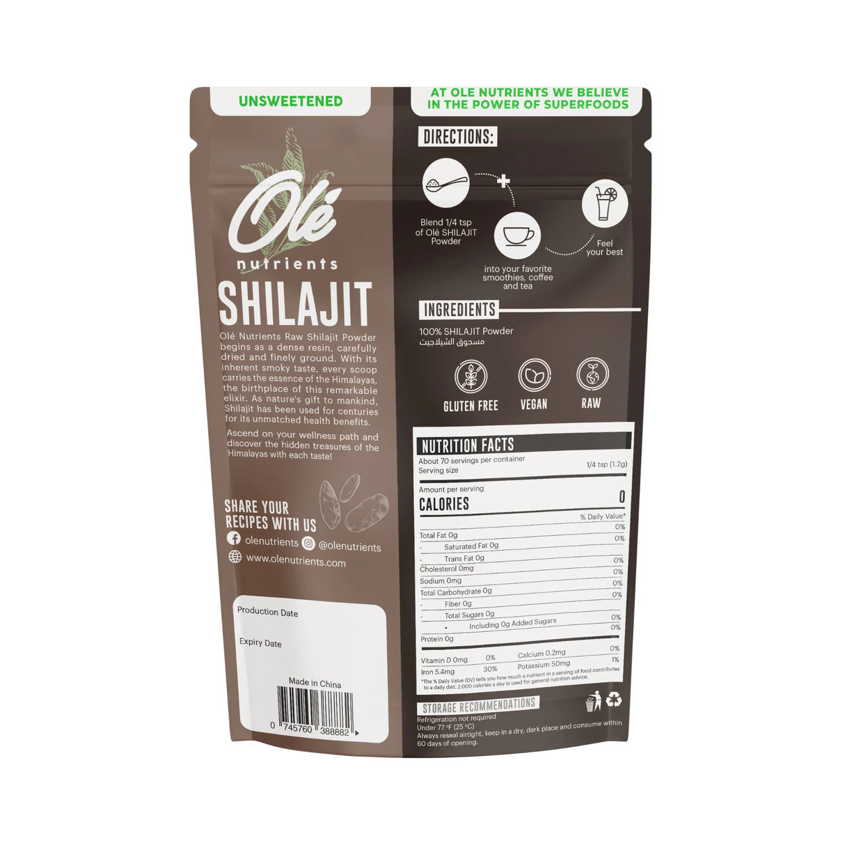 OLE Nutrients Shilajit Powder