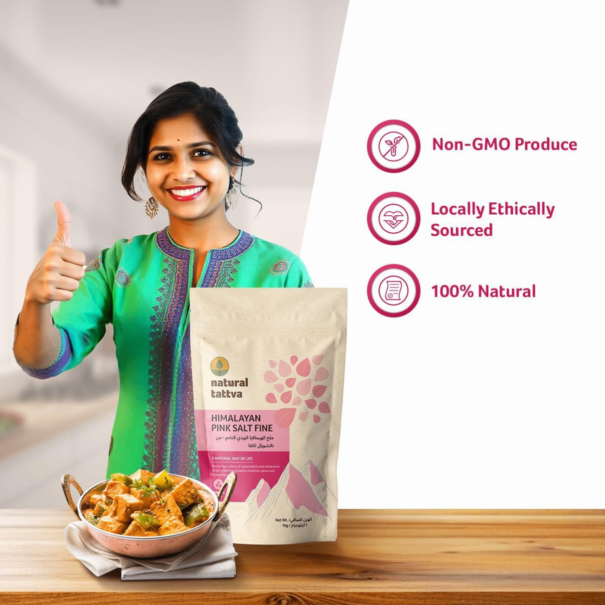 ORGANIC TATTVA Himalayan Pink Fine Salt