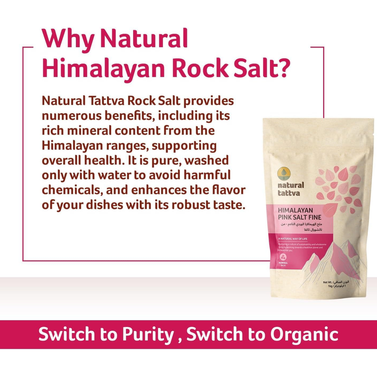 ORGANIC TATTVA Himalayan Pink Fine Salt