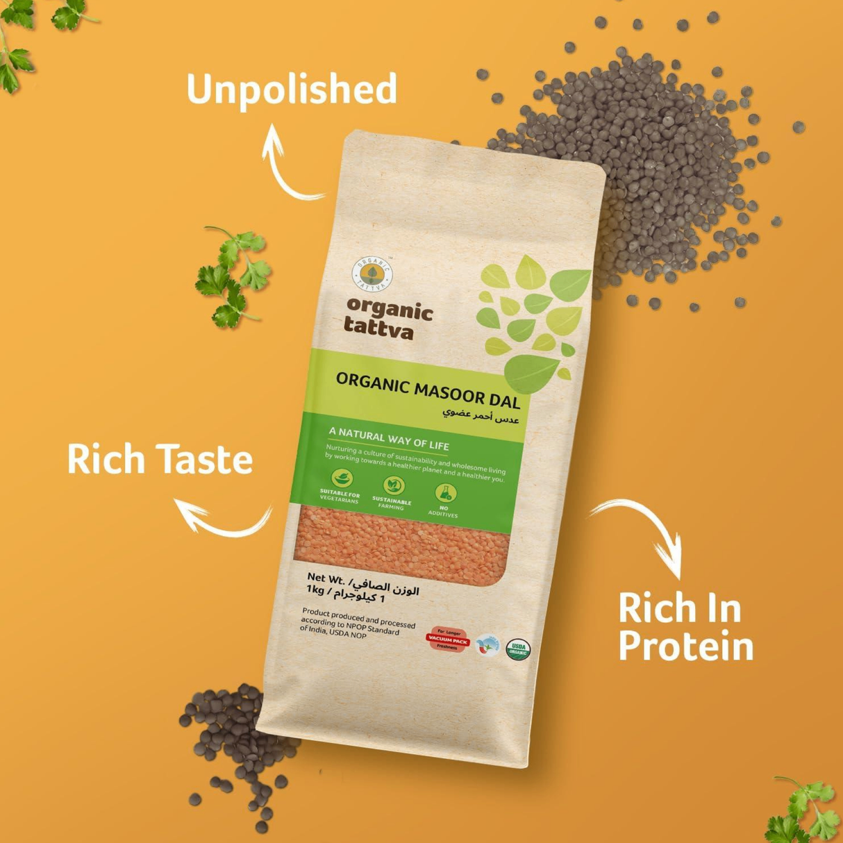 ORGANIC TATTVA Masoor Dal (split)