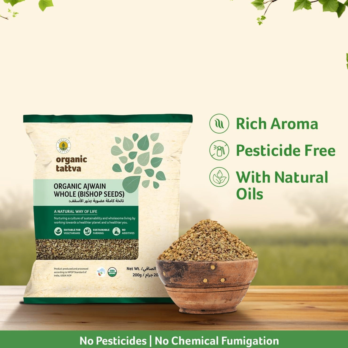 ORGANIC TATTVA Ajwain Whole (Bishop seeds)