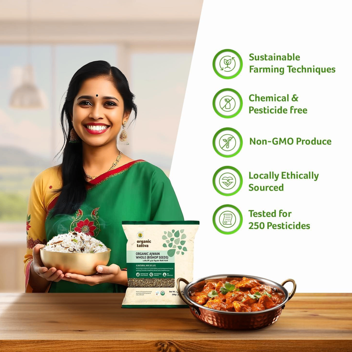 ORGANIC TATTVA Ajwain Whole (Bishop seeds)