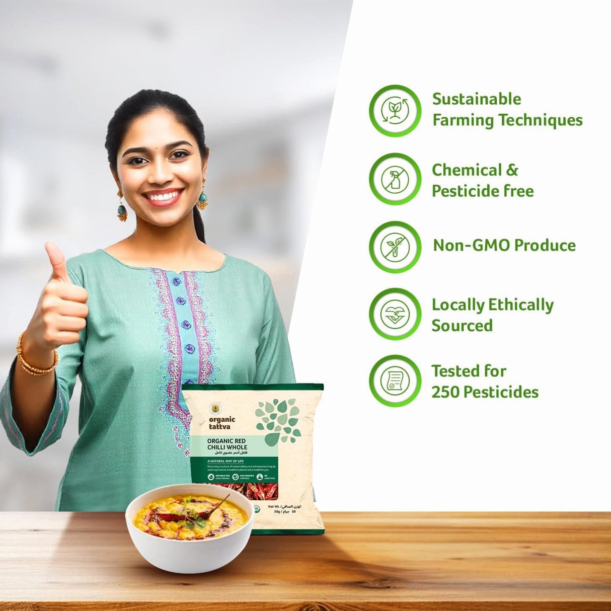 ORGANIC TATTVA Red Chilli Whole