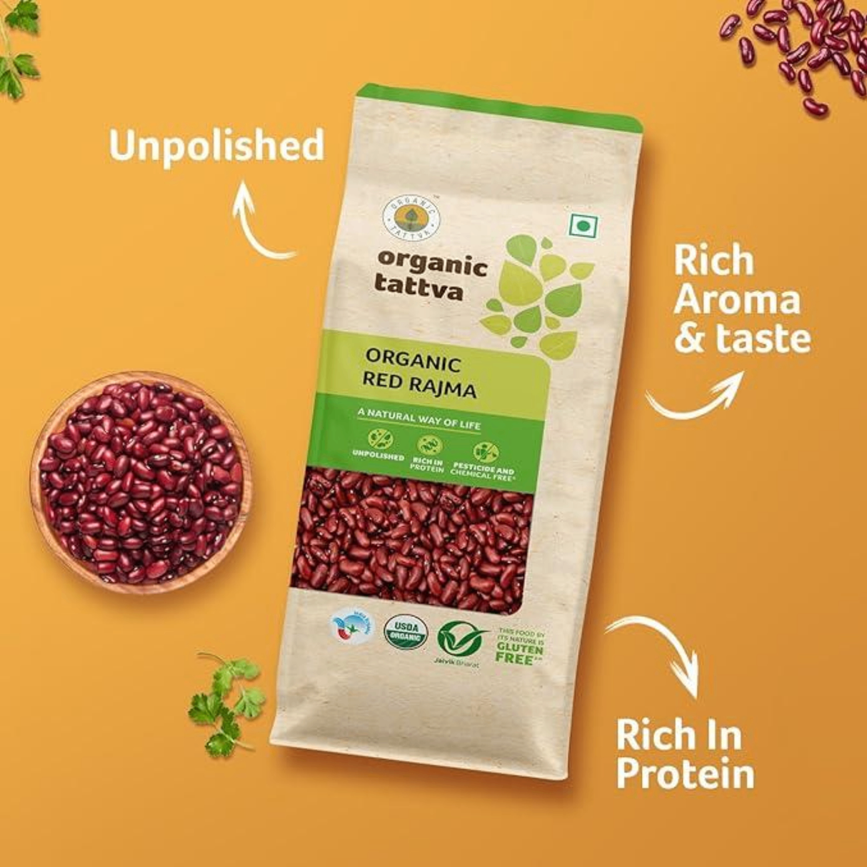ORGANIC TATTVA Red Kidney Beans (Rajma)