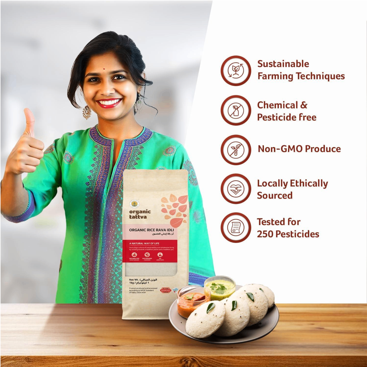 ORGANIC TATTVA Rice Rava Idli