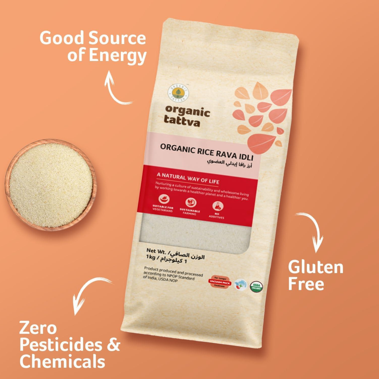 ORGANIC TATTVA Rice Rava Idli