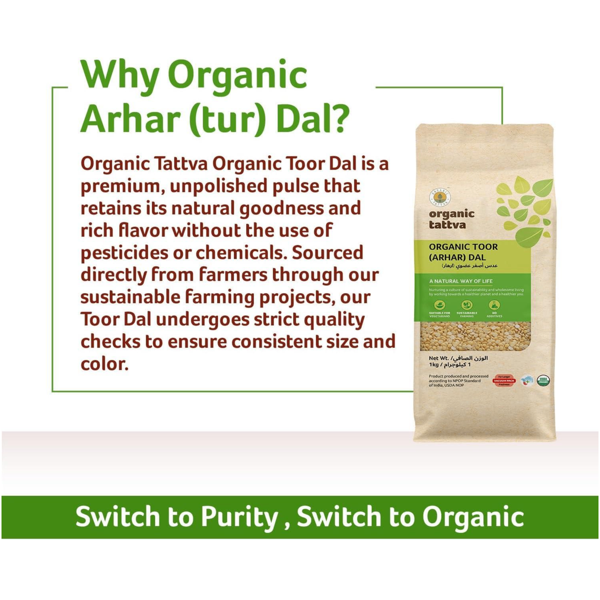 ORGANIC TATTVA Toor Arhar Dal