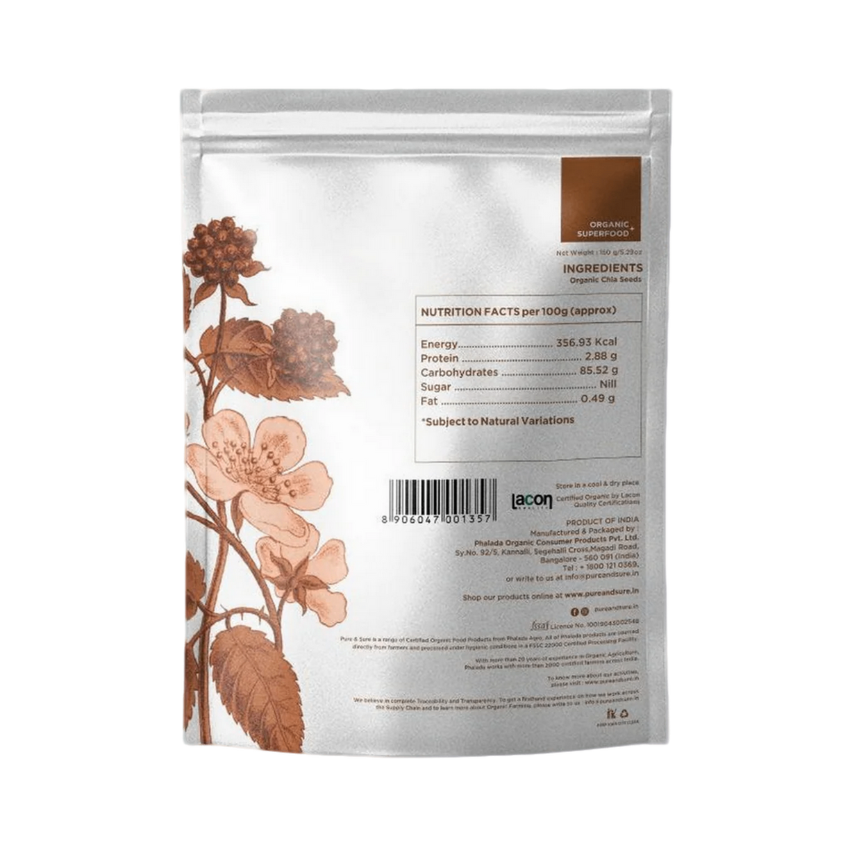 PURE & SURE Organic Chia Seeds