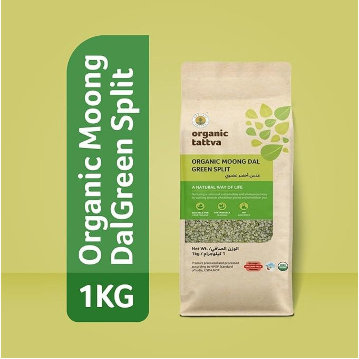 ORGANIC TATTVA Green Gram (Moong-Split)