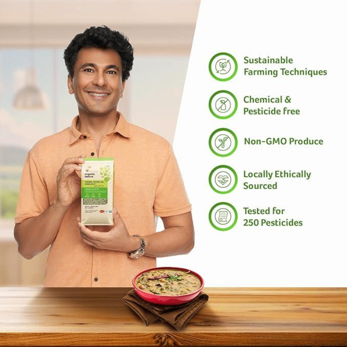 ORGANIC TATTVA Green Gram (Moong-Split)