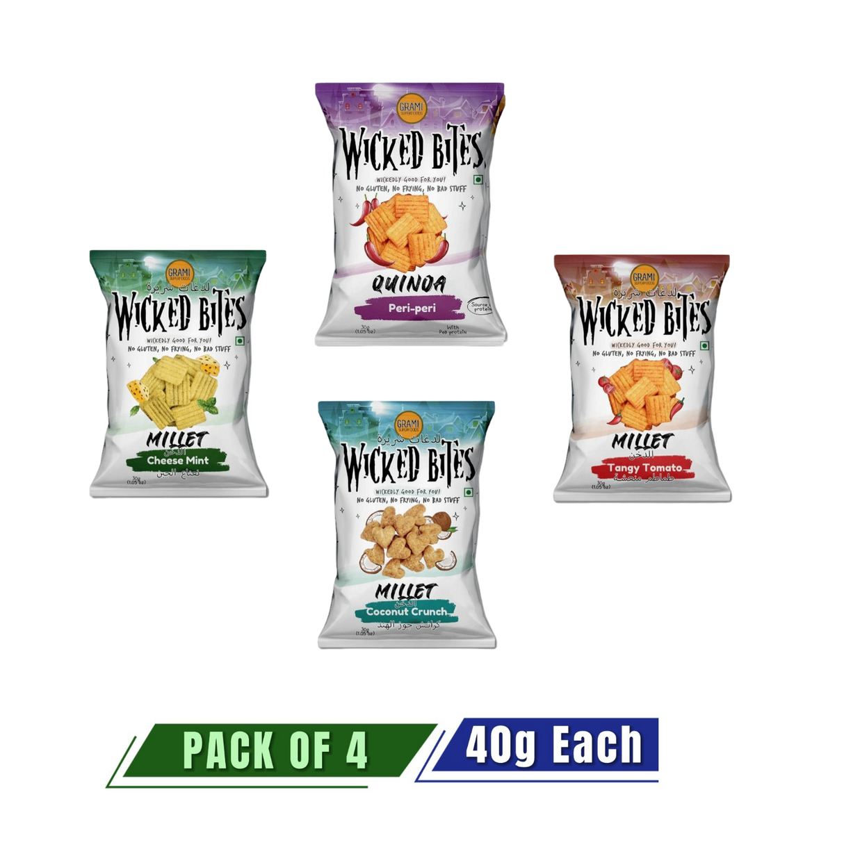 GRAMI Assorted Millet Wicked Bites - Pack of 4