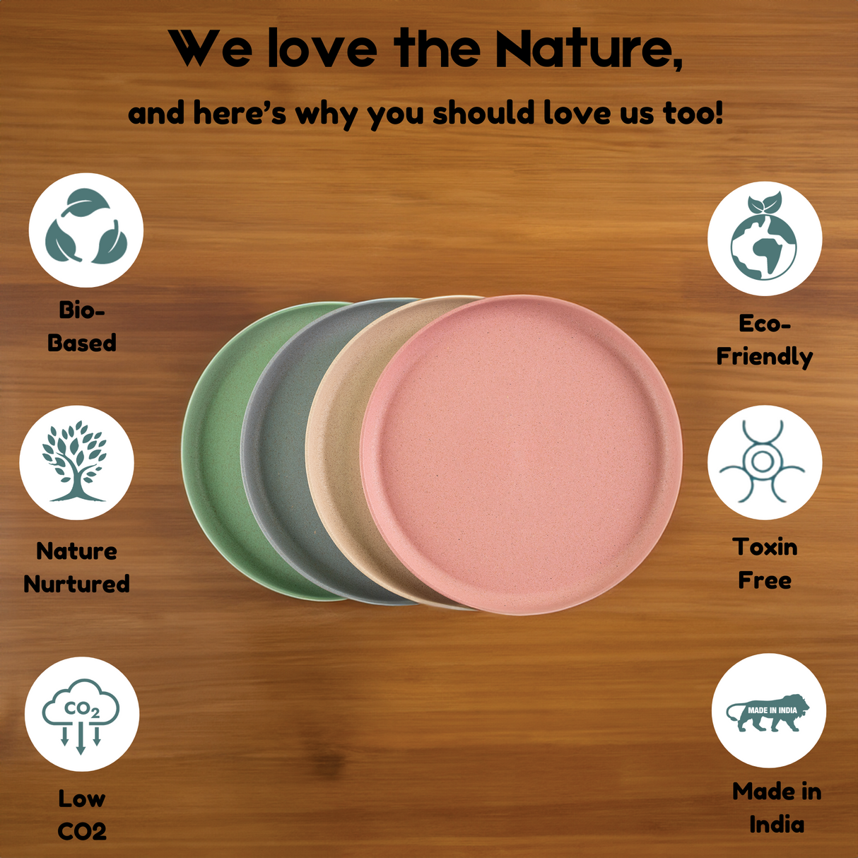 FRENVI Round Dinner Plate 11 inches | 1 pc