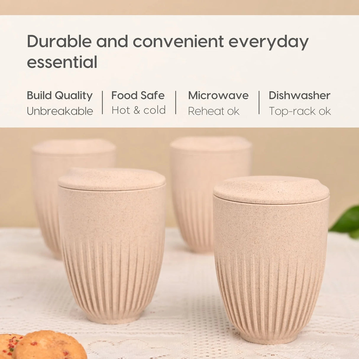 FRENVI Retro Cup 350 ml | 4 Pcs