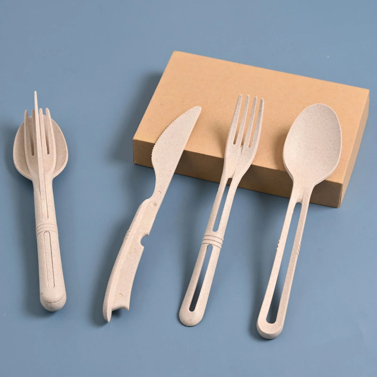 FRENVI Travel Cutlery (3-in-1) | Set of 4