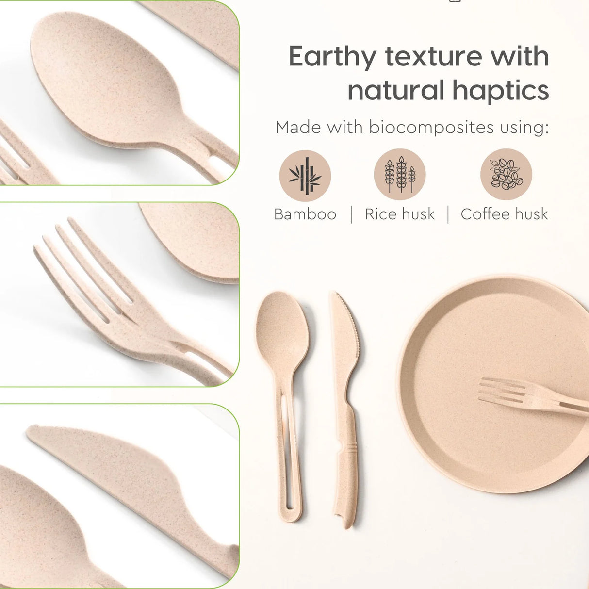 FRENVI Travel Cutlery (3-in-1) | Set of 4