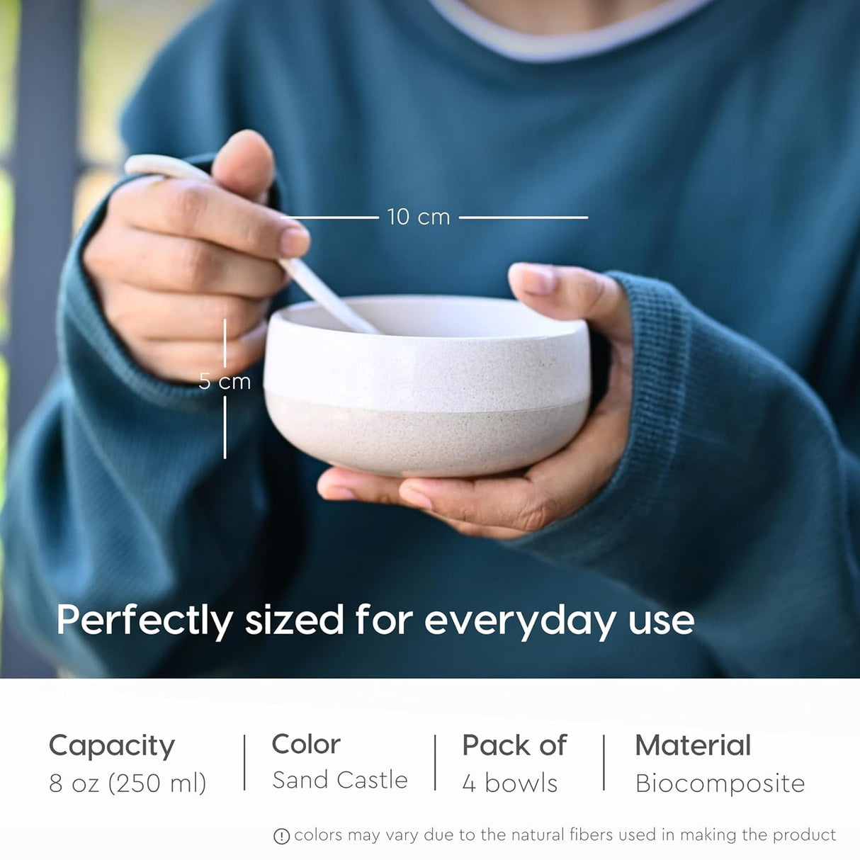 FRENVI Kids Feeding Bowl with Spoon 250 ml | 4 Pcs