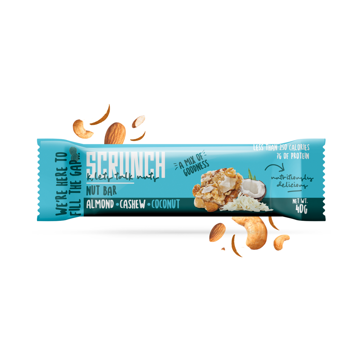 Scrunch Bar Nuts Almond, Cashew & Coconut | 40g