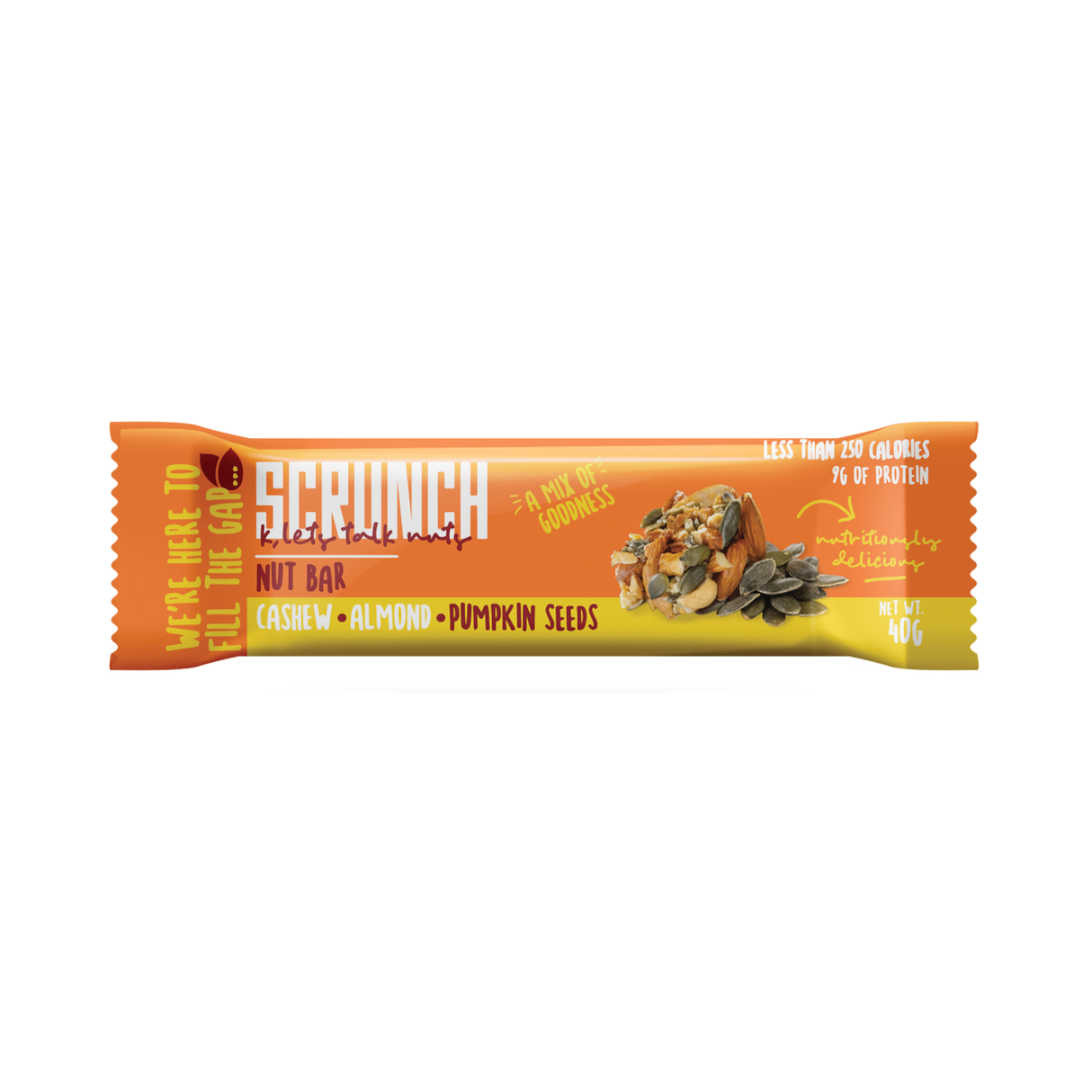 Scrunch Bar Nuts Almond, Cashew & Pumpkin Seed | 40g
