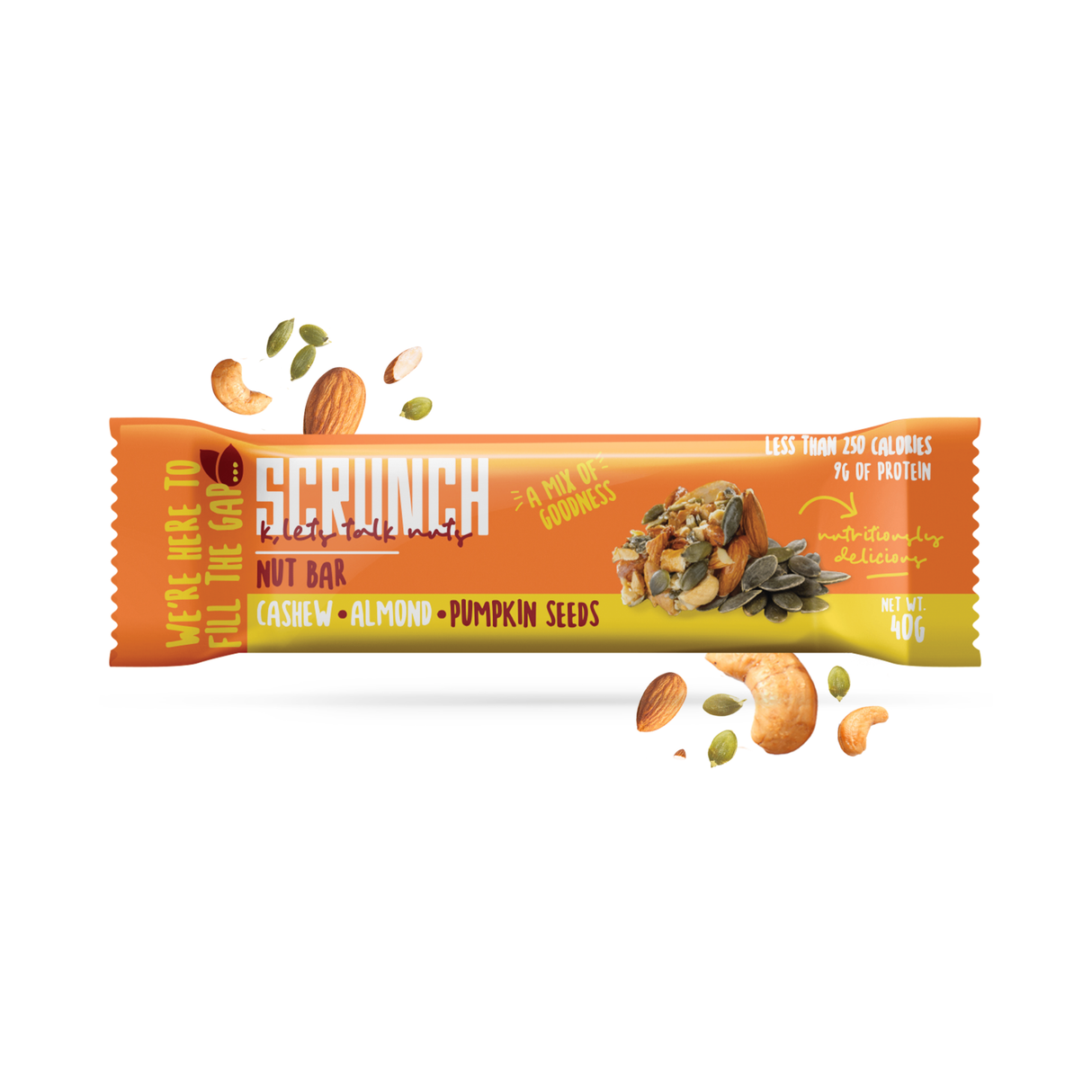 Scrunch Bar Nuts Almond, Cashew & Pumpkin Seed | 40g