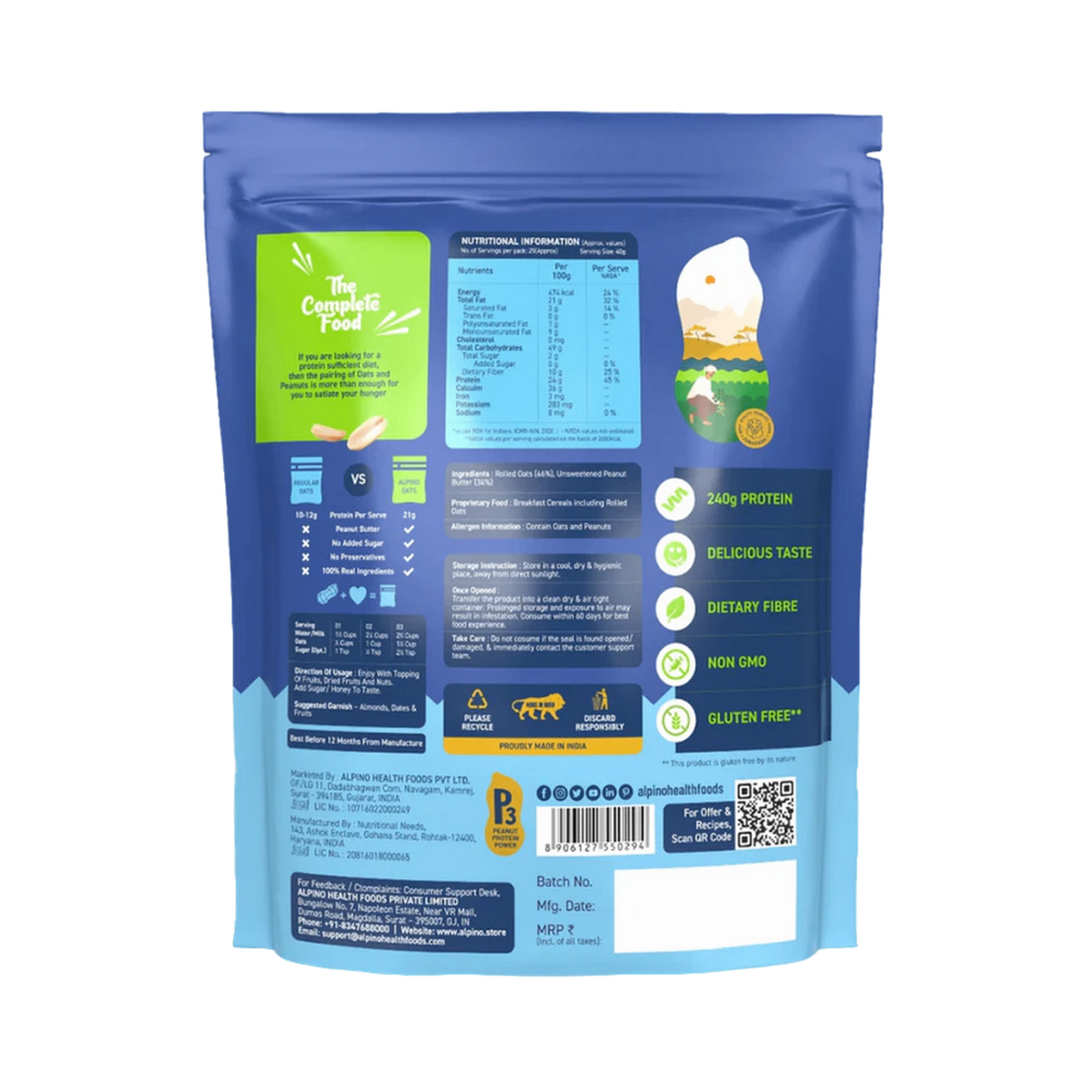 ALPINO Super Oats: Unsweetened