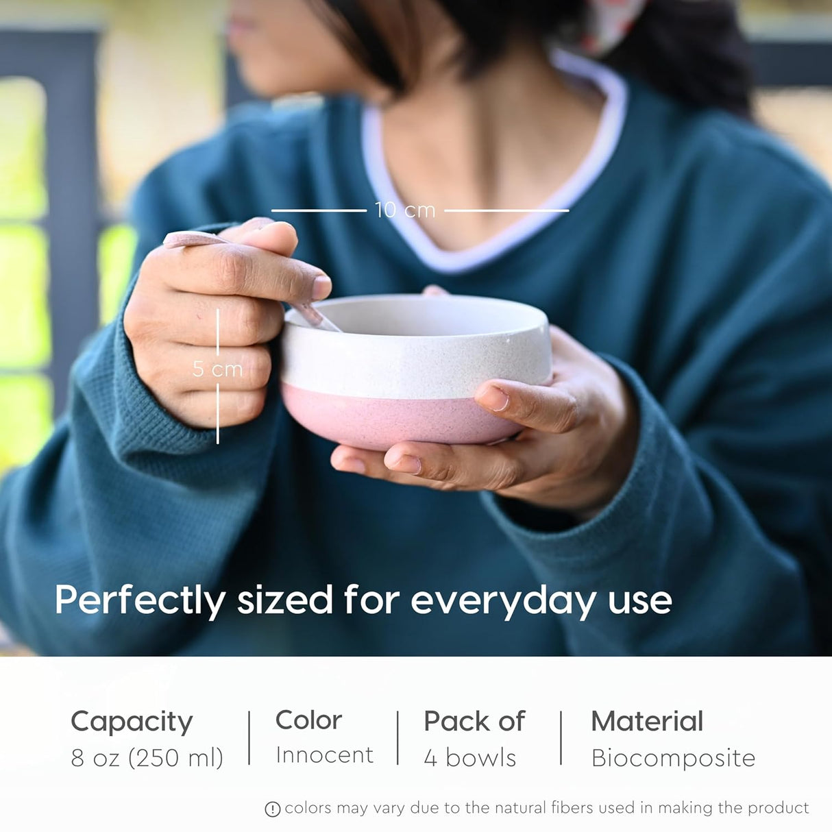 FRENVI Kids Feeding Bowl with Spoon 250 ml | 4 Pcs