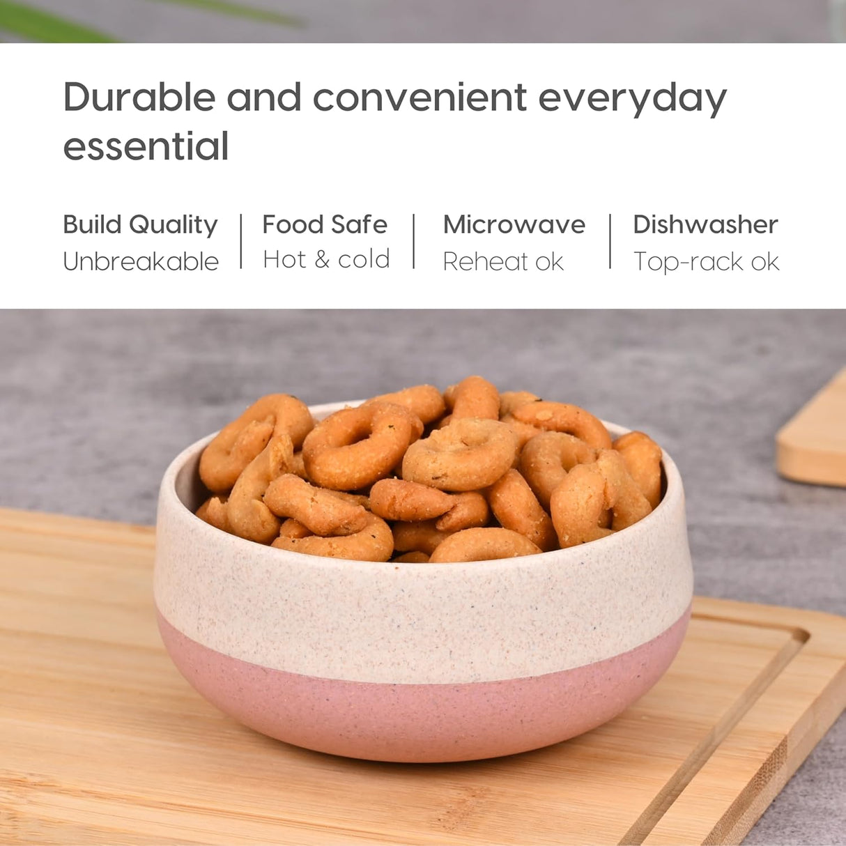 FRENVI Kids Feeding Bowl with Spoon 250 ml | 4 Pcs