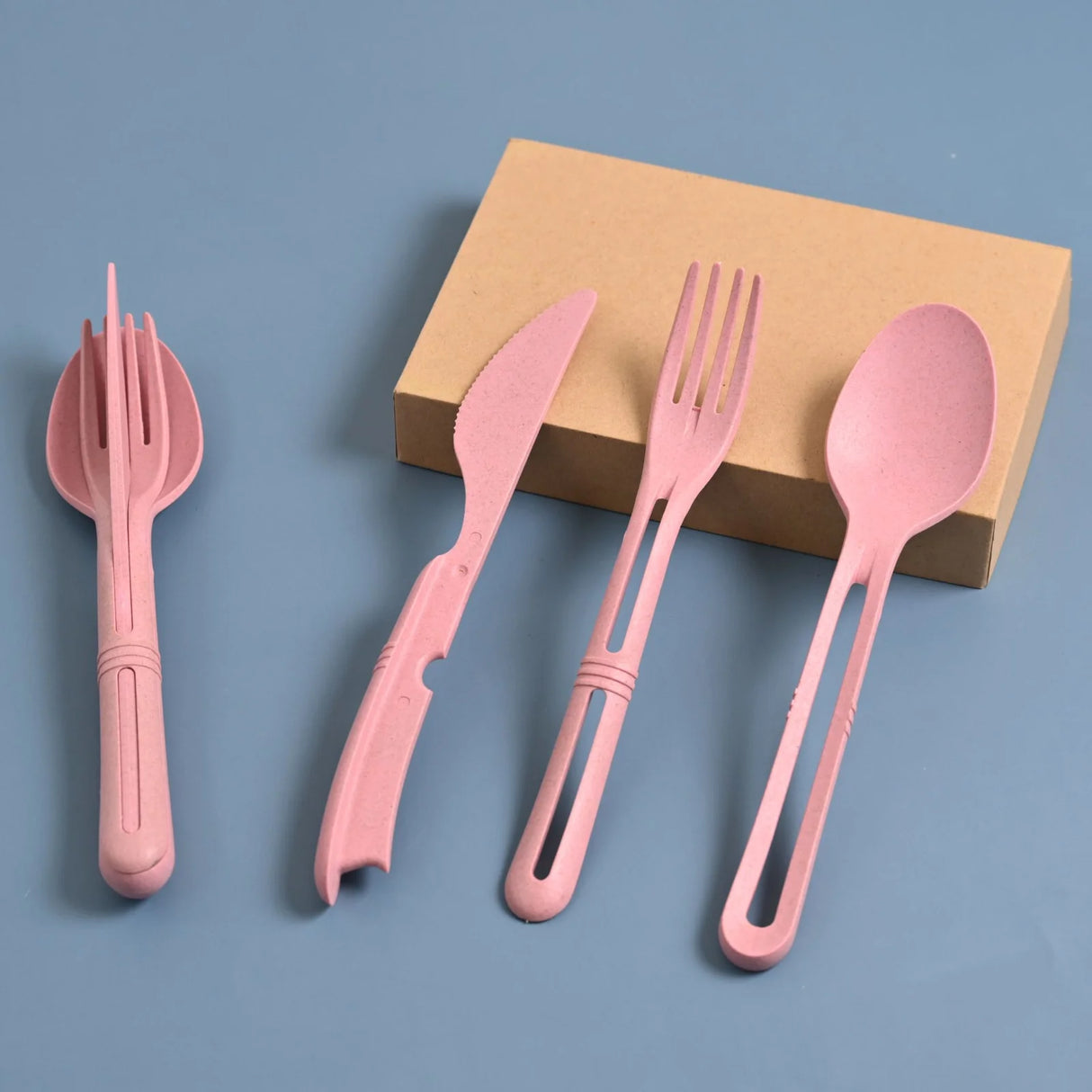 FRENVI Travel Cutlery (3-in-1) | Set of 4