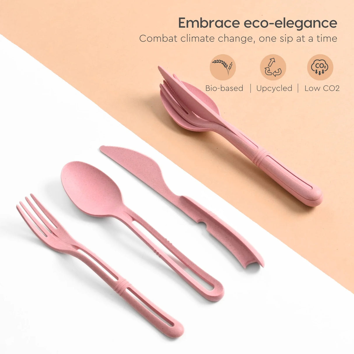 FRENVI Travel Cutlery (3-in-1) | Set of 4